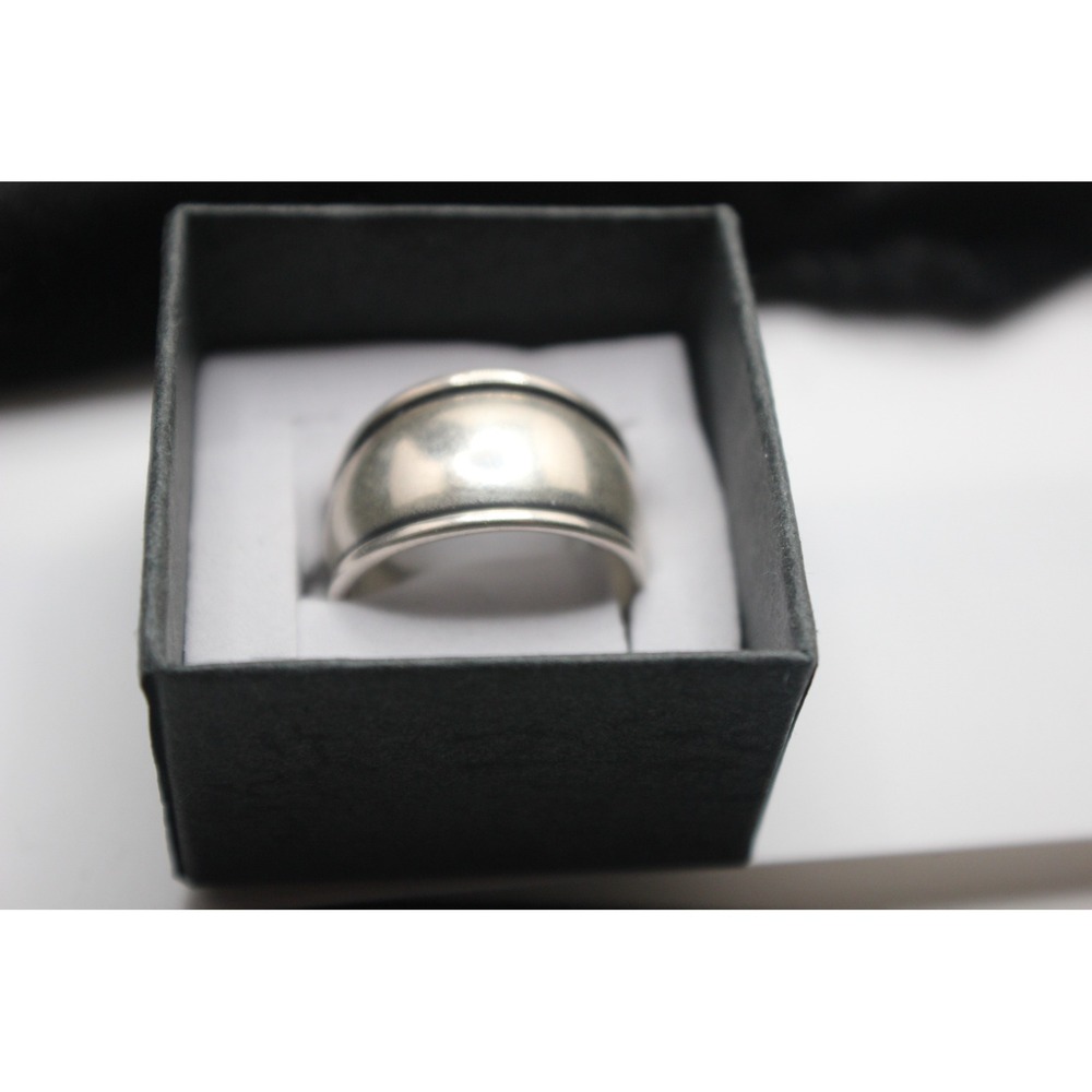 JIA Sterling Silver 925 Wide Dome Cigar Band Ring Size 8.5 Minimalist 7.9g